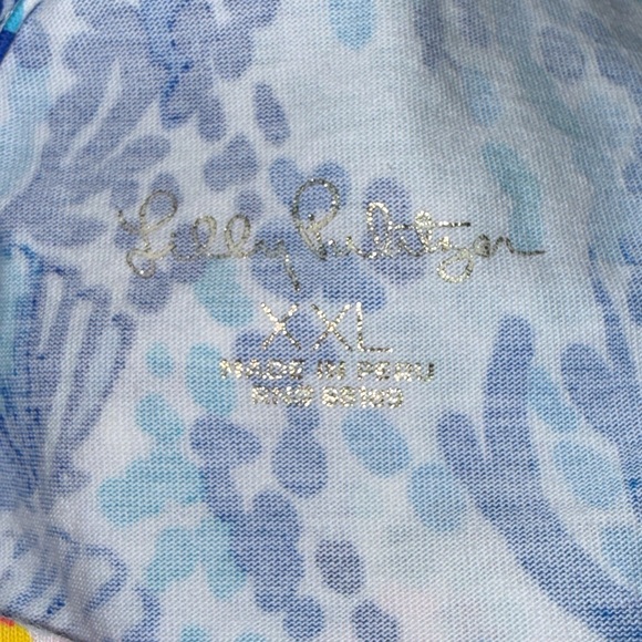Lilly Pulitzer Kristen Swing Dress Day With Me Coral Shells Fish Print Size XL - Picture 5 of 8